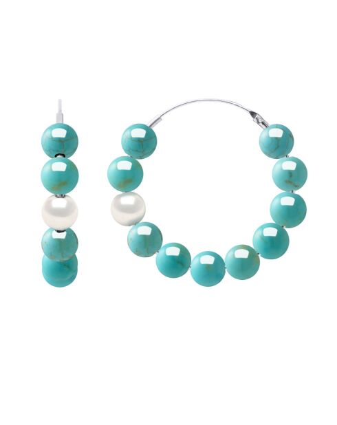 Pendientes de plata LOVE LINKS blancos naturales
