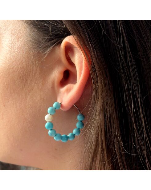 Pendientes de plata LOVE LINKS blancos naturales