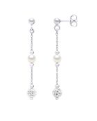Pendientes ICÓNICOS de plata blanca natural