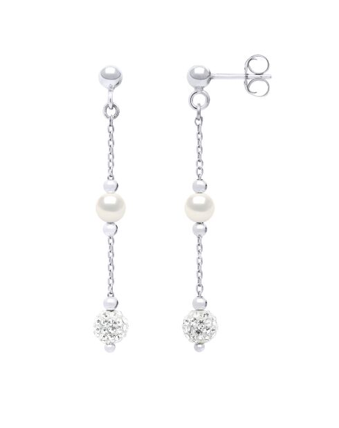 Pendientes ICÓNICOS de plata blanca natural