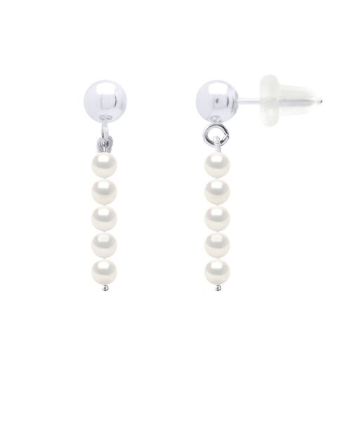 Natuurlijke witte sieraden witgouden oorbellen