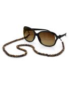 LIENS D'AMOUR silberne Brillenkette braungold