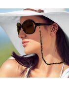 LIENS D'AMOUR silberne Brillenkette braungold