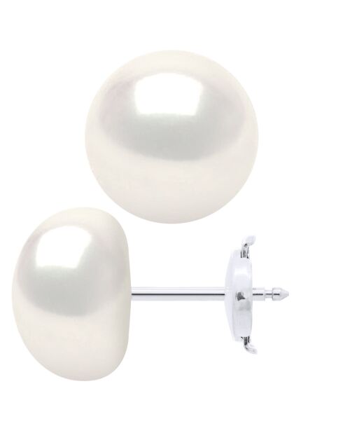 Gioielli bianchi naturali, orecchini in oro bianco