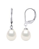 Natuurlijke witte sieraden witgouden oorbellen