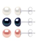 Orecchini in argento MULTICOLOR CLASSIC PEARLS