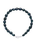 CLASSIC PEARLS zilveren armband zwart Tahiti