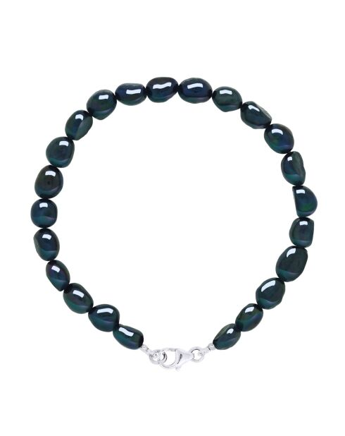 CLASSIC PEARLS zilveren armband zwart Tahiti