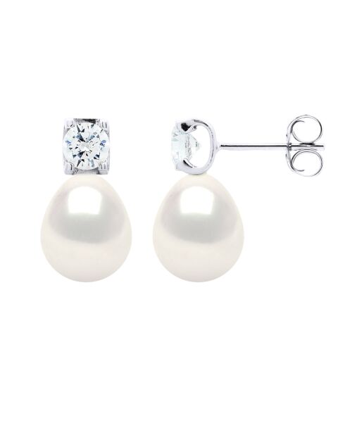 Pendientes ICÓNICOS de plata blanca natural