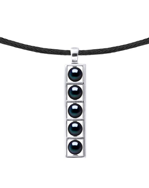 Collier en argent FREE noir Tahiti