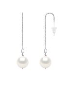 Gioielli bianchi naturali, orecchini in oro bianco