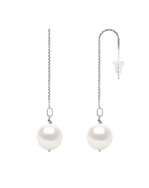 Natürlicher weißer Schmuck, Ohrringe aus Weißgold
