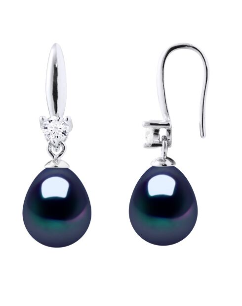 ICONICI orecchini in argento nero Tahiti