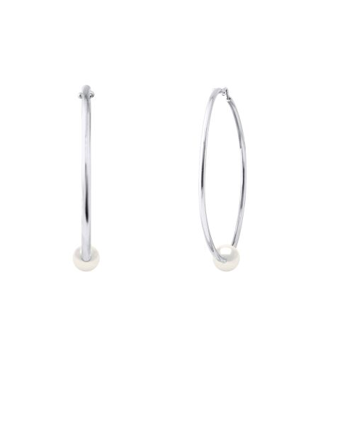 Pendientes ICÓNICOS de plata blanca natural