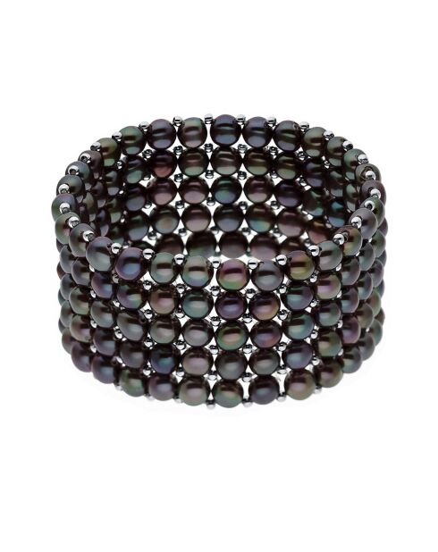 Tahiti PERLISSIMA zwarte zilveren armband