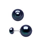 Pendientes de plata negra de Tahití FOR EVER