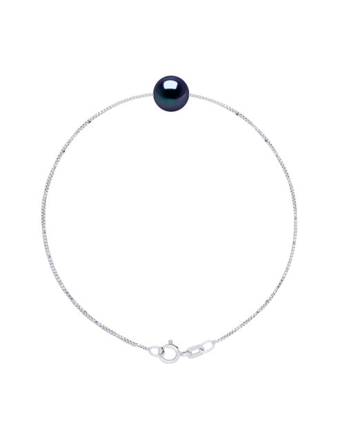 FOREVER LOVE zwarte Tahiti witgouden armband
