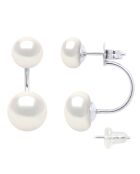 Pendientes ICÓNICOS de plata blanca natural