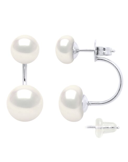 Pendientes ICÓNICOS de plata blanca natural