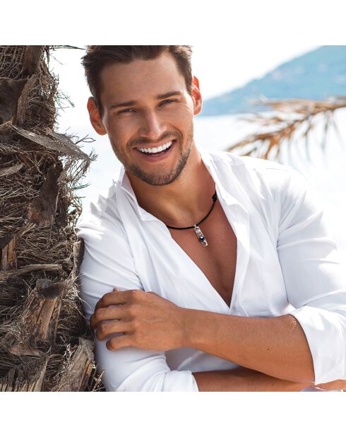 Collier en argent FREE noir Tahiti
