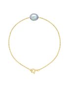 FOREVER LOVE parelgrijze geelgouden armband