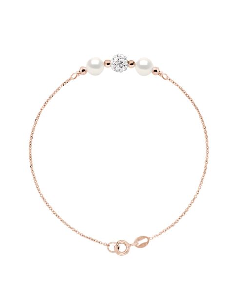 SUNNY PEARLS Armband aus natürlichem weißem Silber