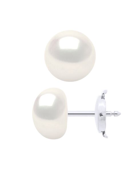 Gioielli bianchi naturali, orecchini in oro bianco