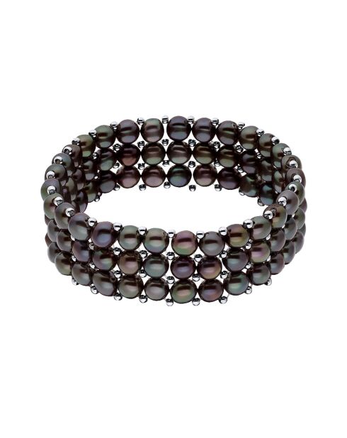 Tahiti PERLISSIMA zwarte zilveren armband