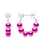 ICONIC Ohrringe aus fuchsiafarbenem Silber