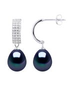 ICONICI orecchini in argento nero Tahiti