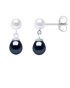 ICONICI orecchini in argento nero Tahiti