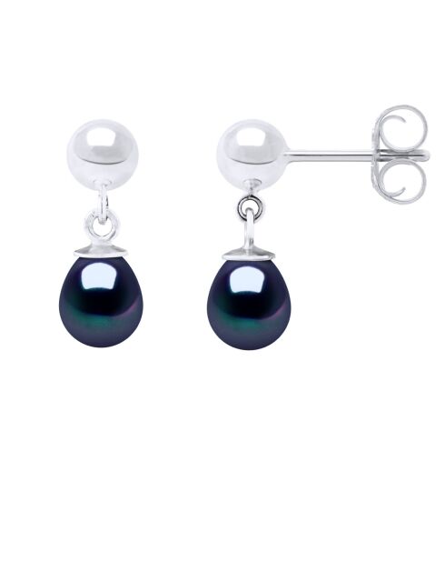 ICONICI orecchini in argento nero Tahiti