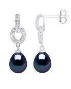 ICONICI orecchini in argento nero Tahiti