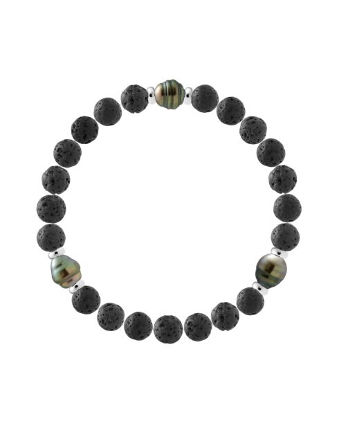 PRINCE OF THE PACIFIC Armband aus schwarzem Silber