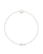 FOR EVER natuurlijke witzilveren armband