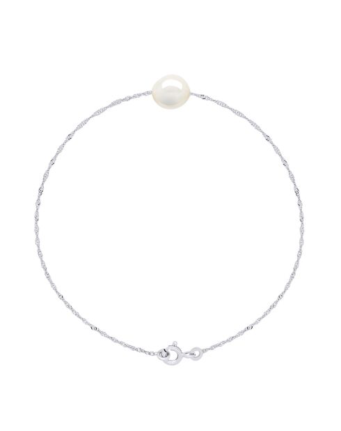 FOR EVER natuurlijke witzilveren armband