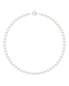 CLASSIC PEARLS Halskette aus natürlichem perlweißem Silber