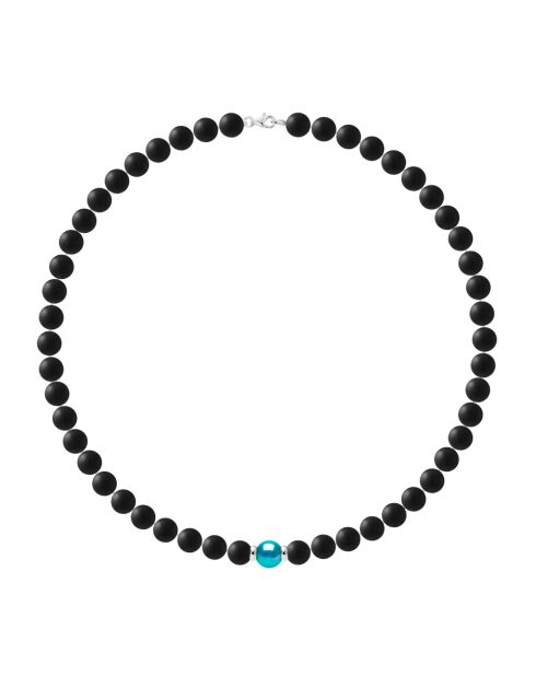 Collier en argent FREE bleu turquoise