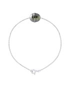 Tahiti/witte zwarte sieraden witgouden armband
