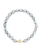 CLASSIC HERITAGE parelgrijze geelgouden armband