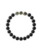 Silberarmband PRINZ DES PAZIFIKS SCHWARZ/GRAU