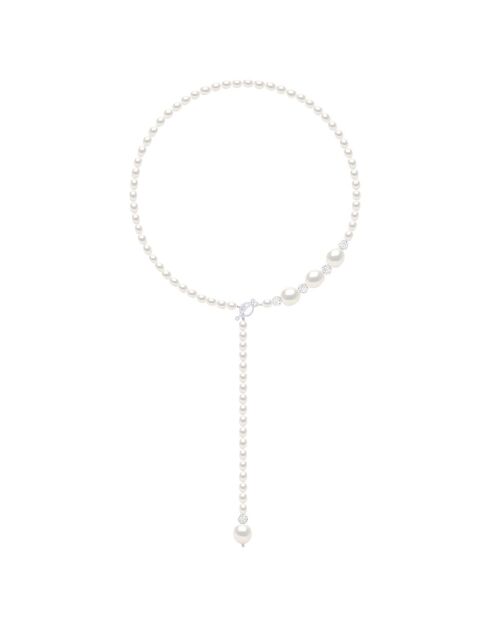 Collana SUNNY PEARLS in argento bianco naturale