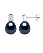 ICONICI orecchini in argento nero Tahiti
