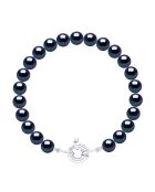 CLASSIC PEARLS zilveren armband zwart Tahiti