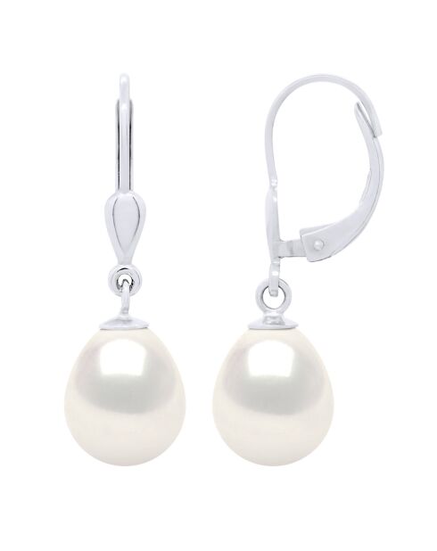 Gioielli bianchi naturali, orecchini in oro bianco