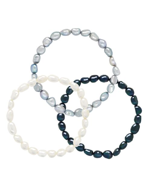 Veelkleurige zilveren armband LIENS D'AMOUR
