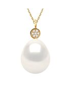 FOREVER LOVE natuurlijke wit-geelgouden halsketting