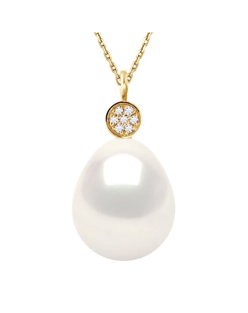 FOREVER LOVE natuurlijke wit-geelgouden halsketting
