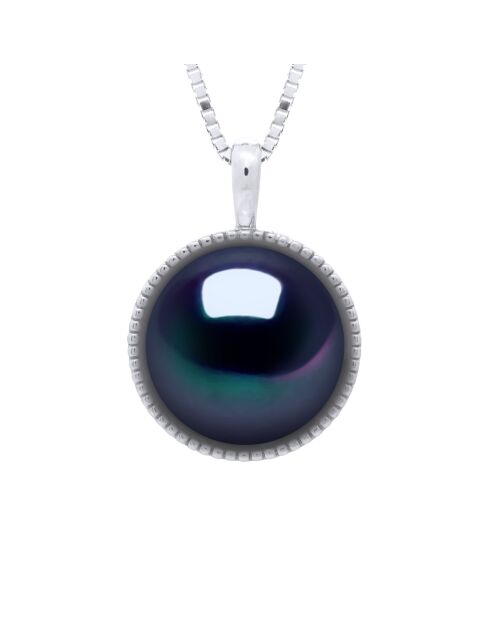 FOR EVER Halskette aus schwarzem Silber