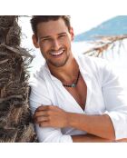 Collier en argent FREE bleu turquoise
